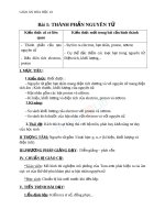 Giáo án Hóa học 10 bài 1 Thành phần nguyên tử | Lớp 10, Hóa học - Ôn Luyện