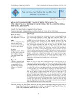 Khảo sát đánh giá hiện trạng sử dụng tiếng anh của các nhà cung cấp dịch vụ du lịch trong thị trấn Dương Đông, Phú Quốc, Kiên Giang