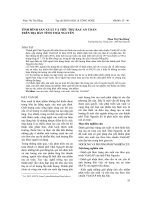 TÌNH HÌNH SẢN XUẤT VÀ TIÊU THỤ RAU AN TOÀN  TRÊN ĐỊA BÀN TỈNH THÁI NGUYÊN