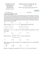 Đề thi học kì 1 môn Toán 10 năm 2020-2021 - Sở GDKHCN Bạc Liêu