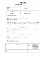 Điều lệ công ty TNHH một thành viên