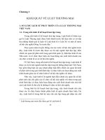 Tài liệu học tập Luật Thương mại Việt Nam (Phần 1) - Lưu hành nội bộ