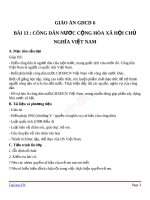 Giáo án GDCD 6 bài 13 Công dân nước Cộng hòa xã hội chủ nghĩa Việt Nam | GDCD, Lớp 6 - Ôn Luyện