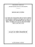 Các nhân tố ảnh hưởng đến sử dụng thông tin chi phí và những tác động của việc sử dụng thông tin chi phí đến kết quả hoạt động   nghiên cứu tại các doanh nghiệp miền nam việt nam 