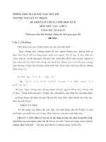 Đề thi học kỳ 2 môn Văn lớp 8 có lời giải chi tiết | Ngữ văn, Lớp 8 - Ôn Luyện