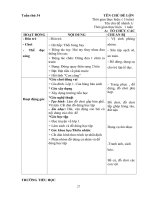 GIÁO ÁN TUẦN 19 CHỦ ĐỀ THẾ GIỚI THỰC VẬT