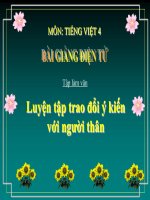 bài Tập làm văn - Luyện tập trao đổi ý kiến với người thân | Ngữ văn, Lớp 4 - Ôn Luyện