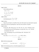 Toán 8 Đề thi học kì 2 bộ đề ôn tập toan 8 ky 2