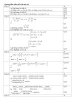 Đáp án bài kiểm tra học kỳ 2 môn toán lớp 10 trường THPT Hưng đạo năm học 2016 - 2017 | Toán học, Lớp 10 - Ôn Luyện