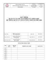 QT.KHCN.03 - Quy trình quản lý các đề tài nghiên cứu khoa học