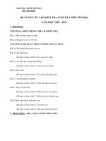 Tin học 12 - Đề cương ôn tập HK1 - 2020-2021