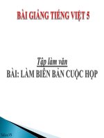 bài Tập làm văn - Làm biên bản cuộc họp | Ngữ văn, Lớp 5 - Ôn Luyện