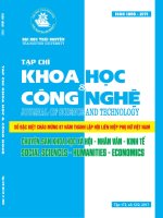 TÁC ĐỘNG CỦA VỐN XÃ HỘI VÀ CÔNG NGHỆ THÔNG TIN ĐẾN DỰ ĐỊNH CHIA SẺ TRI THỨC VÀ HÀNH VI CHIA SẺ TRI THỨC CỦA CÁN BỘ GIẢNG VIÊN TẠI ĐẠI HỌC THÁI NGUYÊN