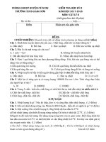 Đề thi học kì 2 Vật Lý lớp 8 - Đề số (2) | Vật lý, Lớp 8 - Ôn Luyện