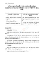 Giáo án Hóa học 10 bài 8 Sự biến đổi tuần hoàn cấu hình electron nguyên tử của các nguyên tố hóa học | Lớp 10, Hóa học - Ôn Luyện