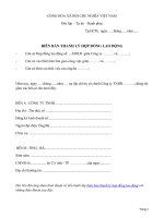 Biên bản thanh lý hợp đồng lao động.