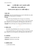 Giáo án Hóa học 11 bài 5 Luyện tập Axit, Bazo và muối Phản ứng trao đổi ion trong dung dịch các chất điện li | Lớp 11, Hóa học - Ôn Luyện