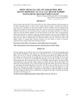 Phân tích các yếu tố Ảnh hưởng đến quyết định đầu tư của cá doanh nghiệp ngoài quốc doanh Ở Kiên Giang