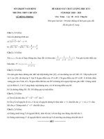 Đề thi học kì 1 môn Toán 10 năm 2020-2021 - Trường THPT chuyên Lê Hồng Phong