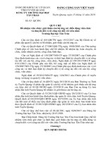 Quy chế bổ nhiệm viên chức; giới thiệu cán bộ ứng cử; điều động viên chức và chuyển đổi vị trí công tác đối với viên chức Trường Đại học Tân Trào