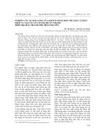 NGHIÊN CỨU SỰ HÀI LÒNG CỦA KHÁCH HÀNG ĐỐI VỚI CHẤT LƯỢNG DỊCH VỤ TẠI CÁC CỬA HÀNG ĐỒ ĂN NHANH  TRÊN ĐỊA BÀN THÀNH PHỐ THÁI NGUYÊN