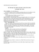 Đề thi học kì 1 môn GDCD lớp 6 THCS Quang Trung 2018 - 2019 | Giáo dục công dân, Lớp 6 - Ôn Luyện