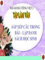 bài Tập làm văn - Sắp xếp câu trong bài Lập danh sách học sinh | Ngữ văn, Lớp 2 - Ôn Luyện