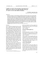 NGHIÊN CỨU KHẢ NĂNG HẤP PHỤ XANH METYLEN,  METYL DA CAM CỦA VẬT LIỆU HẤP PHỤ CHẾ TẠO  TỪ THÂN CÂY SEN (NELUMBO NUCIFERA)