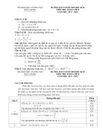 Toán 8 Đề thi học kì 2 DDA Bac Giang ki 2 20112012