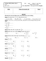 Toán 8 Đề kiểm tra Đề kiểm tra tiết đại số 8 chương 2 DUNG de trắc nghiệm