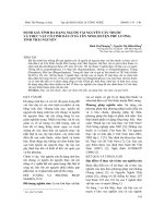 ĐÁNH GIÁ TÍNH ĐA DẠNG NGUỒN TÀI NGUYÊN CÂY THUỐC  VÀ THỰC VẬT CÓ TINH DẦU Ở XÃ YÊN NINH, HUYỆN PHÚ LƯƠNG,  TỈNH THÁI NGUYÊN