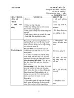 GIÁO ÁN TUẦN 19 CHỦ ĐỀ THẾ GIỚI THỰC VẬT