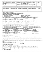 Đề thi học kỳ 2 môn Sinh lớp 7 có đáp án | Sinh học, Lớp 7 - Ôn Luyện