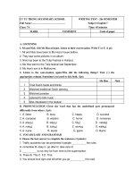 Đề thi học kì 2 môn Anh lớp 7 năm 2020 - 2021 hay và khó | Tiếng Anh, Lớp 7 - Ôn Luyện