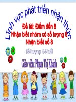 Bài giảng mầm non đếm đến 8, nhận biết nhóm có số lượng 8, nhận biết chữ số 8 – phạm thị khánh