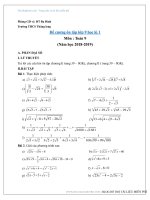 Đề cương ôn tập toán 9 học kì 1 năm học 2018 – 2019 trường THCS Thăng Long