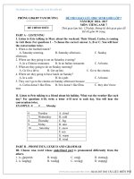 Đề thi giao lưu HSG tiếng anh lớp 7 năm học 2016 – 2017 huyện Tam Dương có đáp án