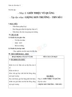 Giáo án Âm nhạc 9 bài 1 Nhạc lí Giới thiệu về quãng Tập đọc nhạc Giọng Son trưởng - TĐN số 1 | Lớp 9, Âm nhạc - Ôn Luyện