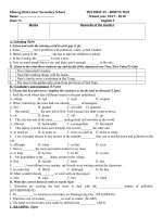 Tiết 25 - Kiểm tra 45 phút (Unit 1, 2, 3) (2)