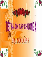 Đại số 9 - Tiết 64 - Ôn tập chương 4