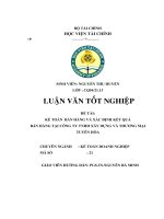 luận văn kế toán học viện tài chính tổ chức kế toán bán hàng và kết quả bán hàng tại công ty TNHH xây dựng và thương mại tuyên hòa 