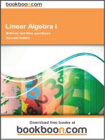 Linear Algebra I: Matrices and Row operations - eBooks and textbooks from bookboon.com
