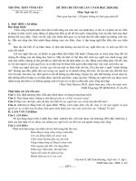 Đề thi học kì 1 môn Ngữ văn 11 năm 2020-2021 có đáp án - Trường THPT Vĩnh Yên