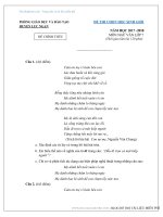 Đề thi HSG ngữ văn lớp 7 năm học 2017 – 2018 huyện Lục Ngạn có đán án