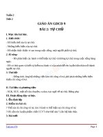 Giáo án GDCD 9 bài 2 Tự chủ | Lớp 9 - Ôn Luyện