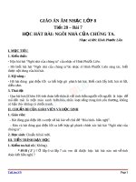 Giáo án Âm nhạc 8 bài 7 Học hát Ngôi nhà của chúng ta | Lớp 8, Âm nhạc - Ôn Luyện
