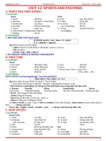 Đề cương ôn thi học kì 2 môn Tiếng Anh lớp 6 năm 2019 - 2020 | Tiếng Anh, Lớp 6 - Ôn Luyện