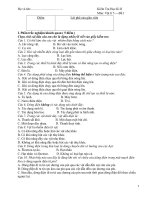 Đề kiểm tra học kì 2 môn Vật Lý lớp 7 mã 1 | Vật lý, Lớp 7 - Ôn Luyện