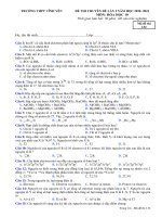 Đề thi học kì 1 môn Hóa học 10 năm 2020-2021 có đáp án - Trường THPT Vĩnh Yên