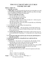 Đề cương ôn tập vật lý 9 học kì 2 năm học 2019 – 2020 trường THCS Bình Phú